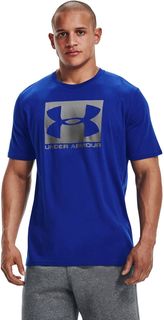 Футболка мужская Under Armour Boxed Sportstyle Graphic Charged Cotton SS синяя XXLT