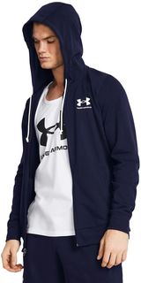 Толстовка мужская Under Armour UA Rival Terry LC FZ синяя 2XL