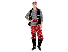 Костюм карнавальный мужской Пират Батик 21-34-50 красный 50