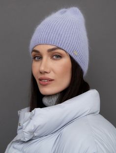 Шапка бини женская Buy me 100 лиловая, р.50-58