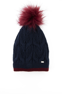 Шапка бини женская US Polo Assn A082SZ0DH0GALAB темно-синяя, one size