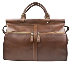 Дорожная сумка унисекс Carlo Gattini Veano коричневая, 30х46х21 см