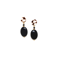 Серьги подвески из бижутерного сплава Nature Bijoux NB24.1-12-79194, агат