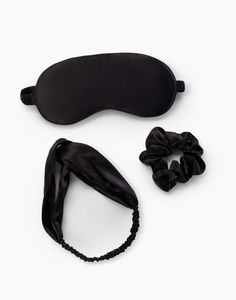 Набор женский маска для сна, резинка, повязка на голову Gloria Jeans GSE001289 черный