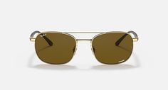 Солнцезащитные очки унисекс Ray-Ban RB3670CH золотые