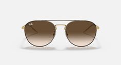 Солнцезащитные очки унисекс Ray-Ban RB3589 золотые/коричневые