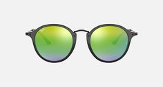 Солнцезащитные очки унисекс Ray-Ban RB2447F черные/зеленые