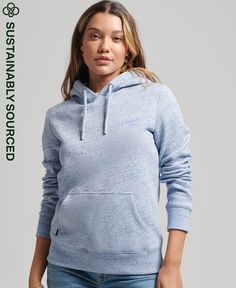 Худи женское Superdry W2011785A голубое 8 UK