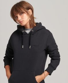 Худи женское Superdry W2011785A черное 8 UK