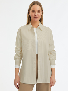 Рубашка женская oodji 13K11041-4 бежевая 36 EU