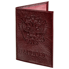 Обложка для паспорта унисекс Brauberg У237199 темно-бордовая