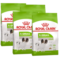 Сухой корм для собак ROYAL CANIN X-SMALL ADULT, для маленьких пород, 4шт по 3кг