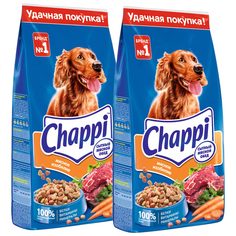 Сухой корм для собак Chappi мясное изобилие, 2 шт по 15 кг