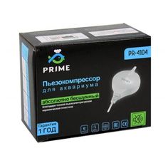 Пьезокомпрессор для аквариума Prime PR-4104 одноканальный, 18 л/час P.R.I.M.E.