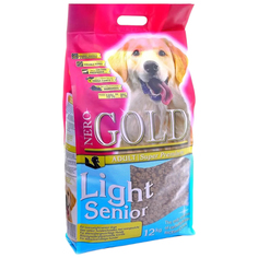 Сухой корм для собак NERO GOLD Light Senior, для пожилых, облегченный, индейка и рис, 12кг