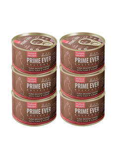 Консервы для кошек Prime Ever мусс тунец с креветками, 6шт по 80г
