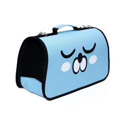 Сумка-переноска для животных Пижон Сонный пёсик голубая 40х21х27 см