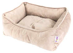 Лежак для животных Foxie, Prestige Classic, серо-бежевый, 70x60 см