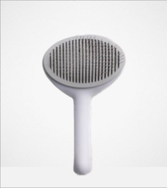 Расческа-щетка для животных, серая, пластик, 15 см No Brand