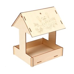 Kopмушка для птиц Greengo Домик с птичкой 24x20x17 см