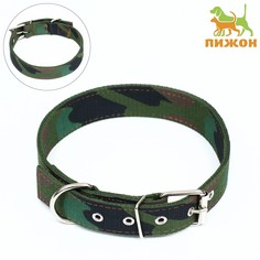 Ошейник для собак Пижон зеленый, брезент, 72 х 3,5 см