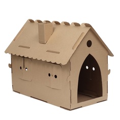 Кошкина радость Дом-конструктор для кошек крафт, 59х30х47, см