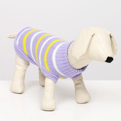 Свитер для собак Пижон Полоски, XL, унисекс, разноцветный, текстиль, длина спины 34 см