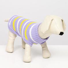 Свитер для собак Пижон Полоски, 2XL, унисекс, разноцветный, текстиль, длина спины 41 см