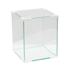 Аквариум Пижон Куб, белый уголок, покровное стекло, 19 л, 25 x 25 x 30 см