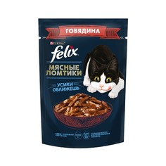 Влажный корм для кошек FELIX мясные ломтики говядина 26 шт по 75 г