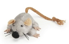 Игрушка для кошек Camon Мышь с хвостом из веревки 7 см