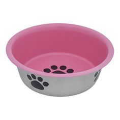 Миска для кошек и собак Tappi Били сталь розовая 300 мл