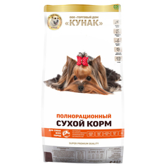 Сухой корм для собак Кунак Super Premium, полнорационный, лосось и рис, 2,5 кг