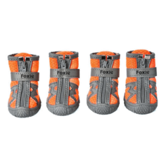 Ботинки для собак Foxie Electro S оранжевые, 4х3,3 см