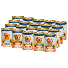 Консервы для собак Happy Dog NaturLine, с телятиной и рисом, 20шт по 400г