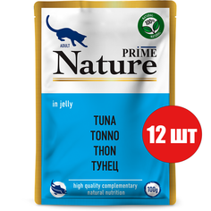 Влажный корм для кошек Prime Nature с тунцом в желе, 12шт по 100г P.R.I.M.E.