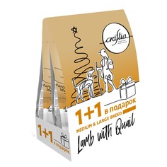 Сухой корм для кошек Craftia Natura с ягненком и перепелкой, 2 шт по 640 г