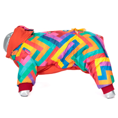 Комбинезон для собак Yoriki Конфетти, мужской, разноцветный, полиэстер, размер M, 24 см