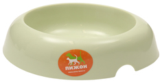 Миска пластиковая округлая, 20 х 4,5 см, 0,6 л, зелёная Пижон