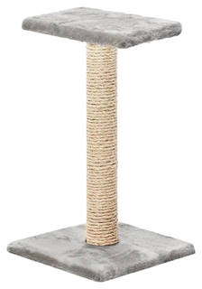 Когтеточка Пушок Зонтик, сизаль, 30х30х54 см, серый