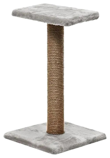 Когтеточка Пушок Зонтик, джут, 35х35х69 см, серый