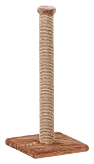Когтеточка Пушок, джут, 30х30х69 см, коричневый