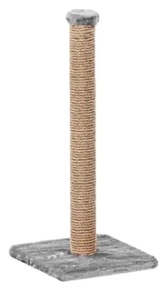 Когтеточка Пушок, джут, 30х30х69 см, серый