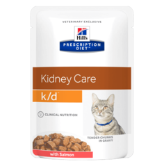 Влажный корм для кошек Hills Prescription Diet k/d Kidney Care с лососем 85 г