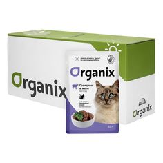 Влажный корм Organix с говядиной для стерилизованных кошек 85 г х 25 шт