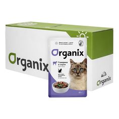 Влажный корм Organix с говядиной для стерилизованных кошек 85 г х 25 шт