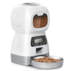 Автокормушка для животных Elf Pet Feeder с таймером, белая, пластик, 3,5 л Эльф