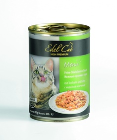 Влажный корм для кошек Edel Cat, индейка и печень, 400 г
