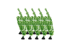 Декорация для аквариума Mobicent Перистолистник зелёный, пластик, 10 шт, 38,5 см