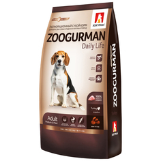 Сухой корм для собак Зоогурман Daily Life, для средних и крупных пород, индейка, 12кг